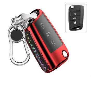 

Tiguan mk2 Key Case For Volkswagen VW Golf 7 MK7 Polo New Soft TPU Car Key Cover Car accessories Zinc alloy keychain