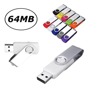 

USB 2.0 Flash Drive Swivel U Disk Durable Flash Memory Stick Storage Disk 64MB