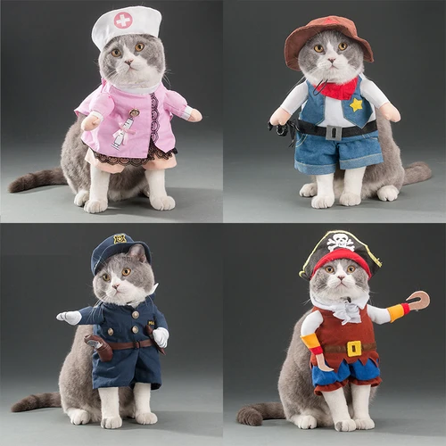 재미있는 반려동물 의상, 귀여운 고양이, 개 의상, 일어서기 4