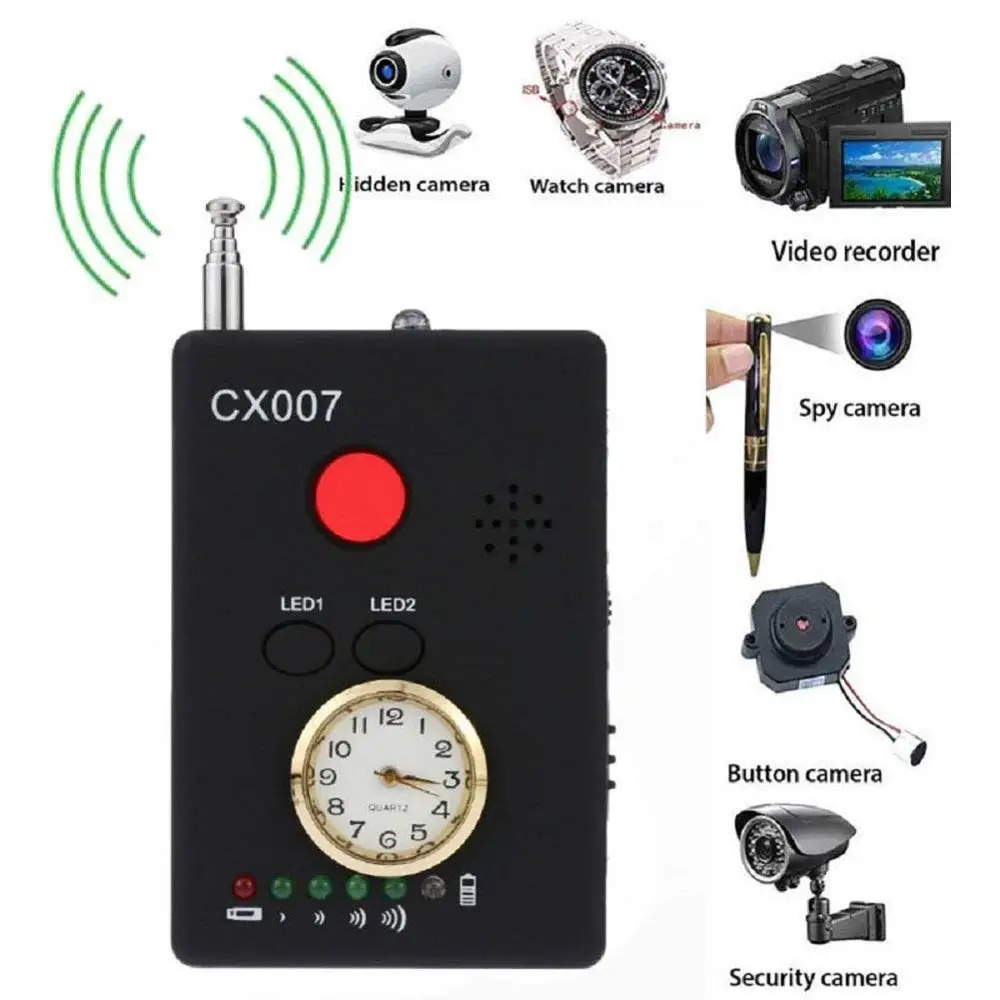 Anti Spy Gps Jammer Camera Espia Bug Wiretap Full Range Hidden Camera Cell Phone GPS GSM RF Sound Signal Wiretap Dedektor