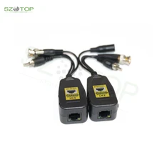 

1 Pair(2pcs) CCTV Coax Power/Video/Audio 3 in 1 Power Audio and Data Signal Transceiver Connectors Twisted UTP Pair Cable