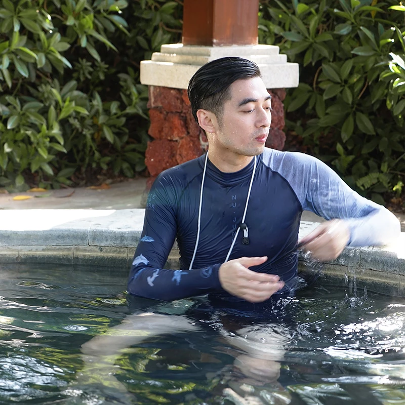 Nu June Rashguard женский купальный костюм с длинным рукавом принтом топ для серфинга
