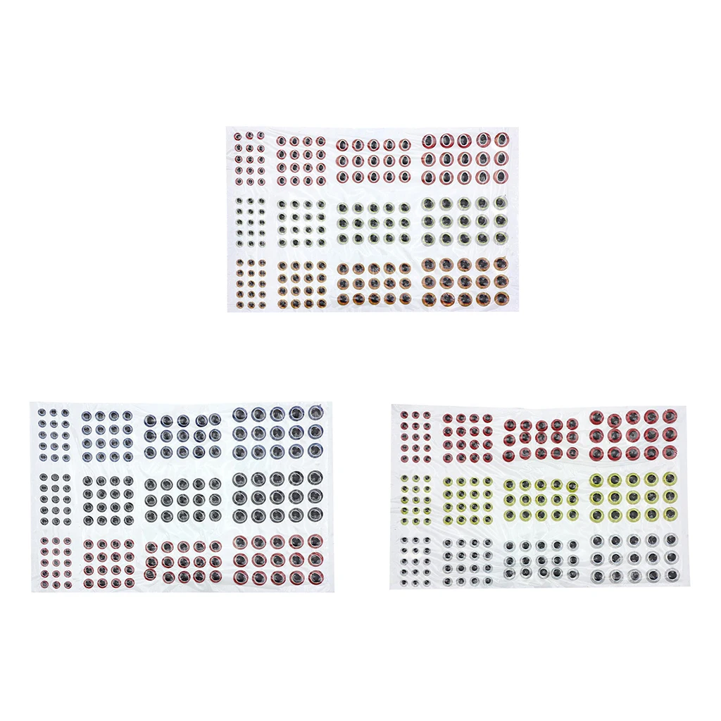 183pcs Fishing Lure Eyes 3D Holographic Eyes Fly Tying Jigs Crafts DIY Fly Fishing Accessories  5mm/4mm/3mm/2mm