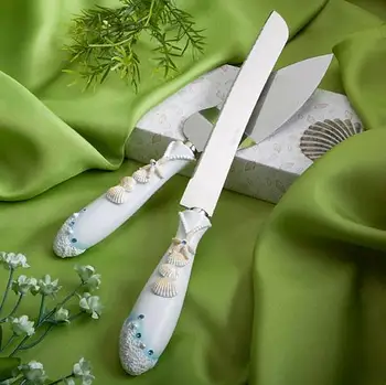 

Beach Theme Serving Sets Wedding Cake Knife Cutter Customzed