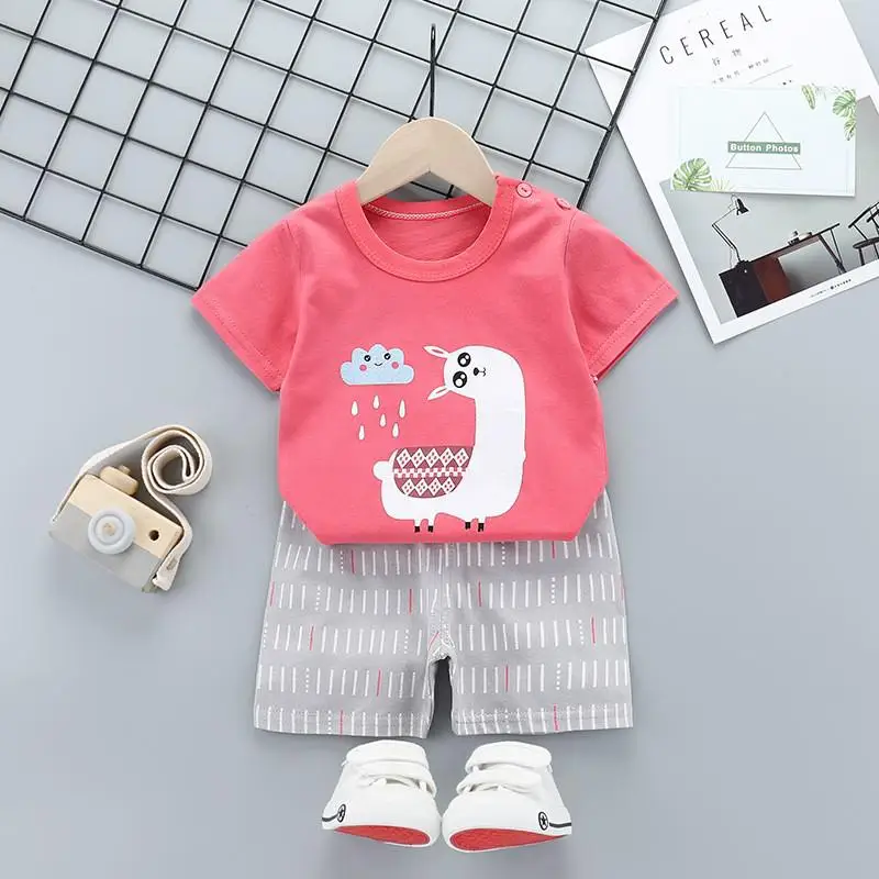 Baby Girl Summer Clothes Infant Girls Clothing Set Children Top+shorts Suit Kid Cotton Outfits Two Piece Sets Toddler Costume baby outfit matching set Baby Clothing Set