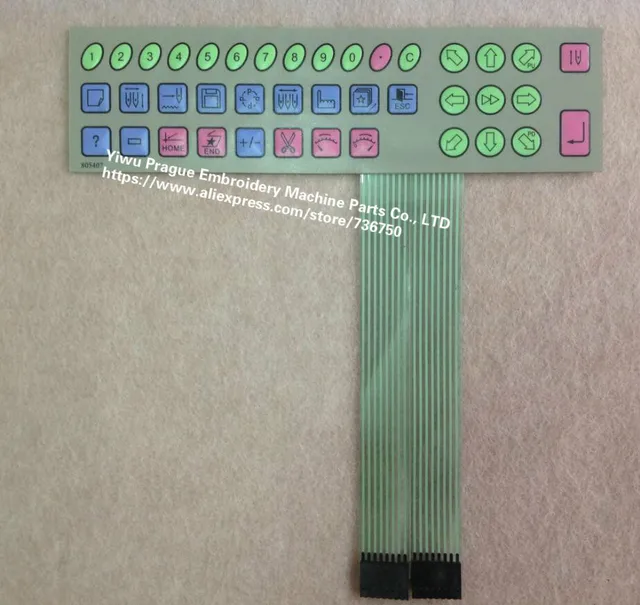 805407 Jing Dahao BECS-07 embroidery controller keyboard keypad membrane China embroidery machine parts