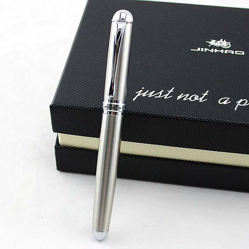 Jinhao 0 7 мм Роскошная металлическая шариковая ручка с иридиевым роликом