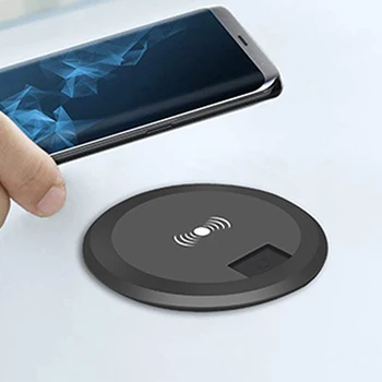 

Hot Smart Furniture T02 5W And 10W Wireless Charger Support USB Wireless Charging Mosaic On The Desktop Intelligent Charger