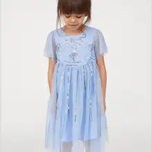 Платья с фатиновой юбкой и блестками для девочек; модное платье принцессы в европейском стиле для девочек; высококачественная одежда для детей; платья для малышей