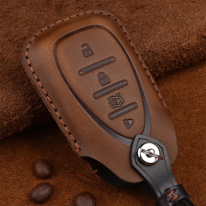 Cuoio Caso Della Copertura Chiave A Distanza Per Chevrolet Blazer Bullone Camaro Cruze Equinox Malibu di Sonic Spark Traverse Trax Volt accessori - Ha8f289883861406ca9e6536f5323f6c7X