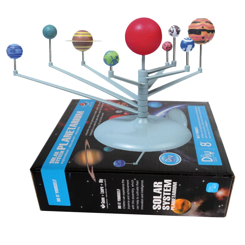 

Nine Planetary Model Educational Assembled Solar System Planetarium Children Science DIY Toy Instrument of Celestial Bodies
