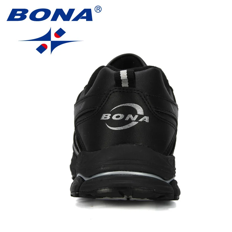 BONA/ г. Новые популярные кожаные мужские спортивные туфли легкая прогулочная спортивная обувь мужские кроссовки удобные