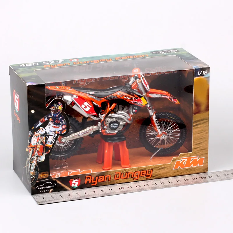 1:12 Масштаб KTM SX-F 450 SXF moto гонки часы seiko № 5 Райан Данжи АМА Суперкросс moto кросс-Байк moto rcycle литая под давлением модель Enduro игрушечные машинки