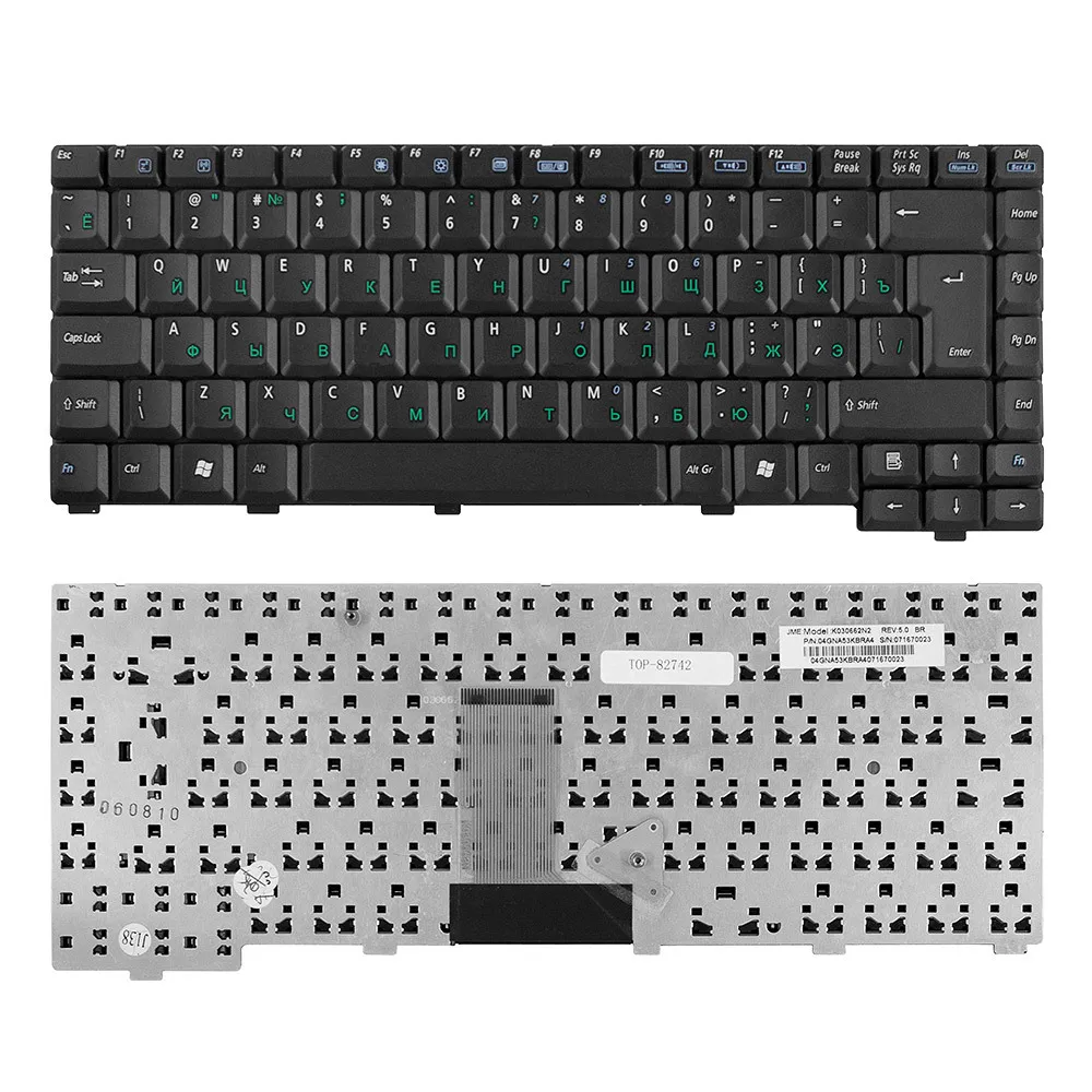 Клавиатура для ноутбука Asus A3000 A6 G1S Z9 Series. Г-образный Enter. Черная без рамки. PN: K000962V1. |