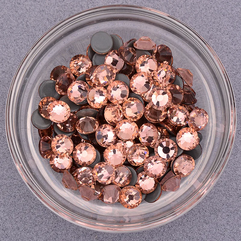 JUNAO-SS-6-8-10-16-20-30-Champagne-Hotfix-Glass-Rhinestones-Appliques-Hot-Fix-Crystals (3)