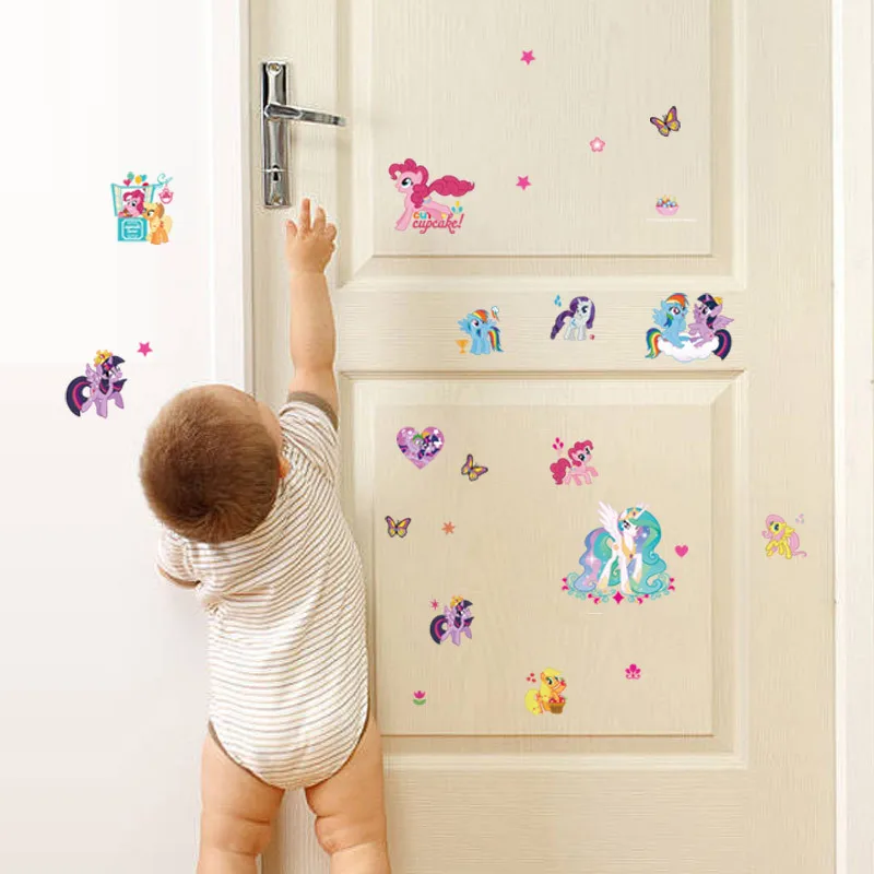 Мой маленький пони Детский мультфильм diy альбом для декоративных наклеек наклейки на мобильный телефон лазерные наклейки игрушки пони
