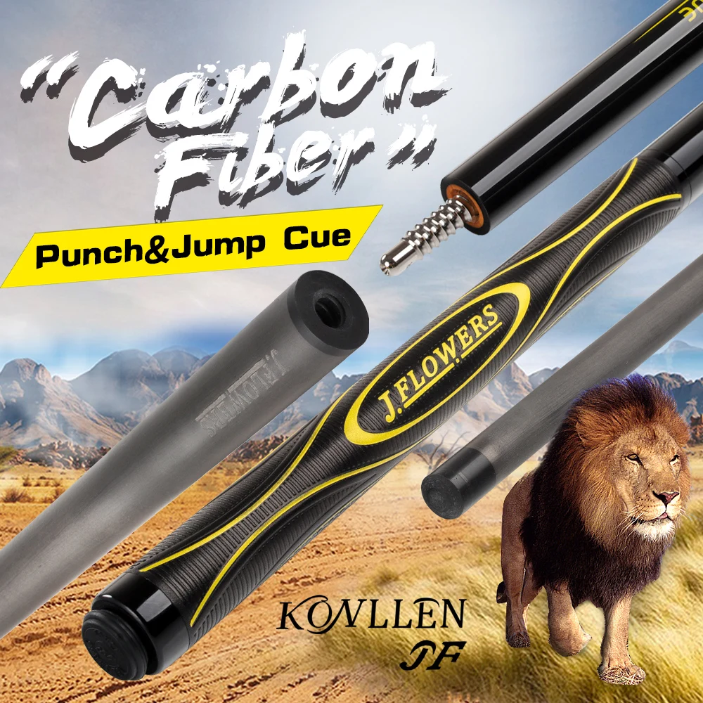 Konllen Punch Jump Cue Jump Punch Carbon Fiber Break Cue Shaft
