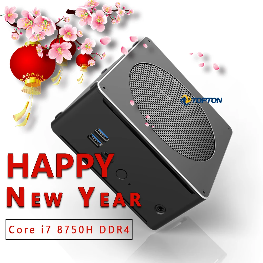 Tanie Super Nuc Gaming Mini PC intel core i7 8850H i5 8300H Windows 10 komputer stacjonarny platforma PC 2 * DDR4 DDR3L HDMI DP USB C AC WiFi