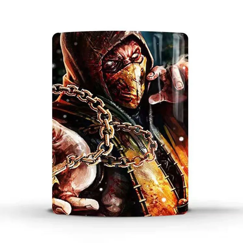 Новая mmoral Kombat Магическая кружка для кофе горячая холодная меняющая цвет кружка 350 мл керамическая кружка для чая молока лучшие творческие подарки