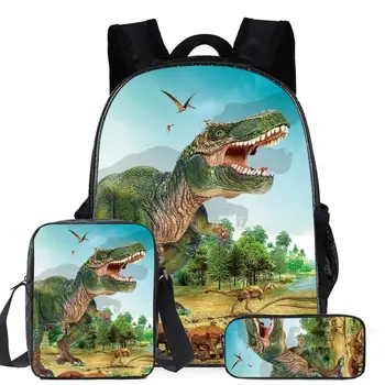 

Dropship Children Cartoon Bag 14-Inch Kindergarten Backpack Cartoon School Bag 2D 3D Dinosaur Backpack for Kids