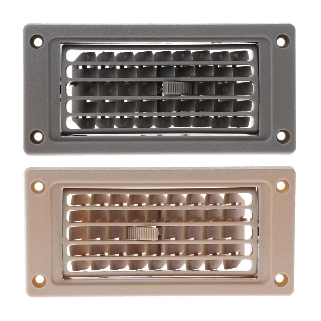 Car Marine RV Boat AC Air Conditioner Linear Vent Grille Cover Ducted Gray Beige