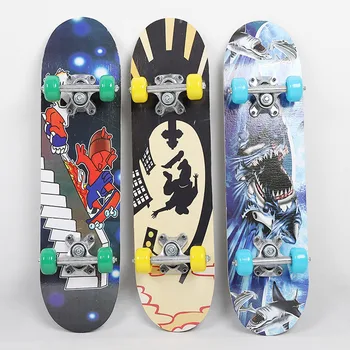 

Wooden skateboard for children‘s scooter Complete Skateboards for Beginners Wood Kick Concave Skate Board for Boys Girls Kids g3