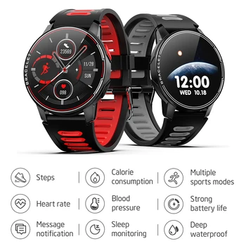 

L6 IP68 Waterproof Smart Watch Fitness Tracker Heart Rate Monitor Smart Whatch Men Women Smartwatch For Android IOS