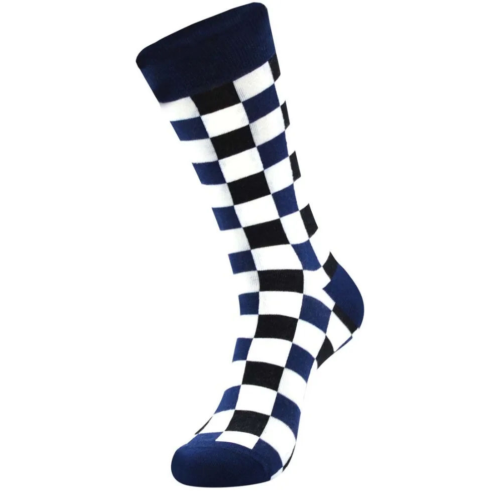 Crew Cotton Happy Socks Men British Style Harajuku Casual Harajuku Designer Brand Fashion Novelty lattice Art For Couple Fun