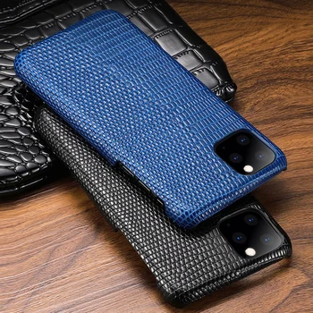 

Genuine leather back cover case for iPhone XS XR 11 Pro Max 6S 7 8 Plus ckhb-12p lizard pattern phone back case