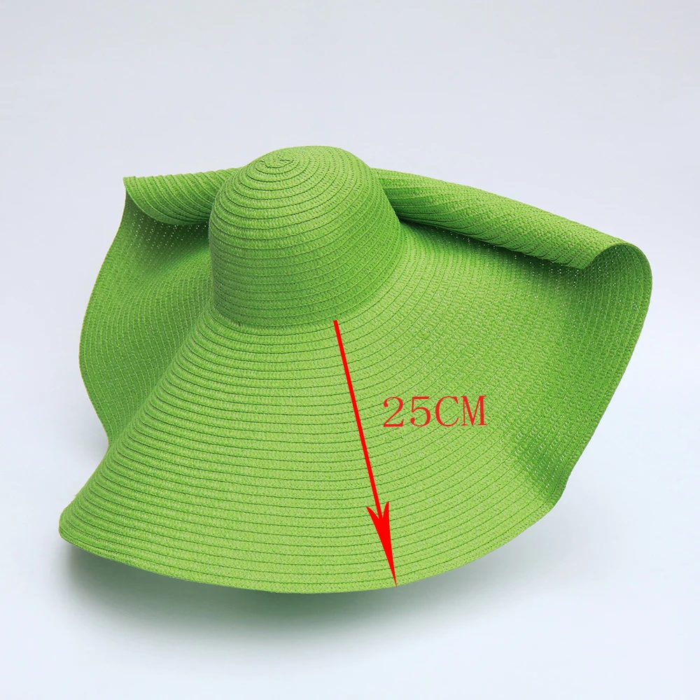 Wholesale 15Colors Ladies Summer Oversized Hats Women Floppy