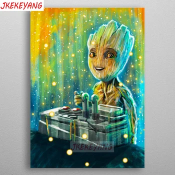 

5D DIY square/round Diamond painting Cute baby groot Cross Stitch Diamond Embroidery Pattern Rhinestone J2437