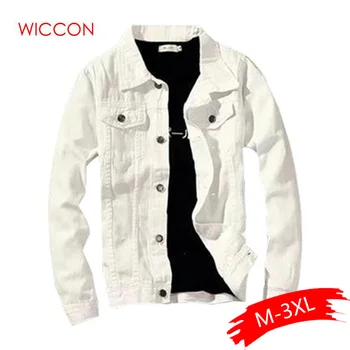 

2020 Men's Denim Jacket Youth Slim Fit Solid Male Ripped Coat OutWear Spring Casual Denim Jacket Streetwear Clothing
