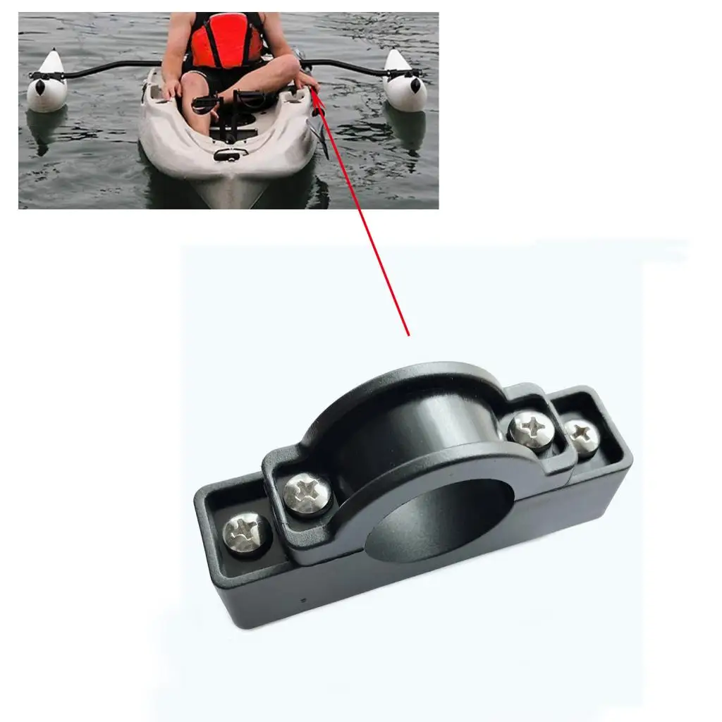 Nylon Kayak  Pole Bracket Holder Kit Outrigger Stabilizer Float Clip