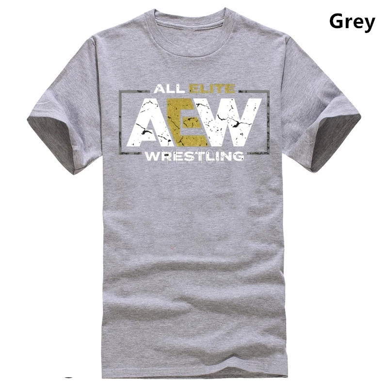 AEW ALL ELITE WRESTLING RING OF HONOR KING OF SPORTS PH317 унисекс черная футболка - Цвет: light grey