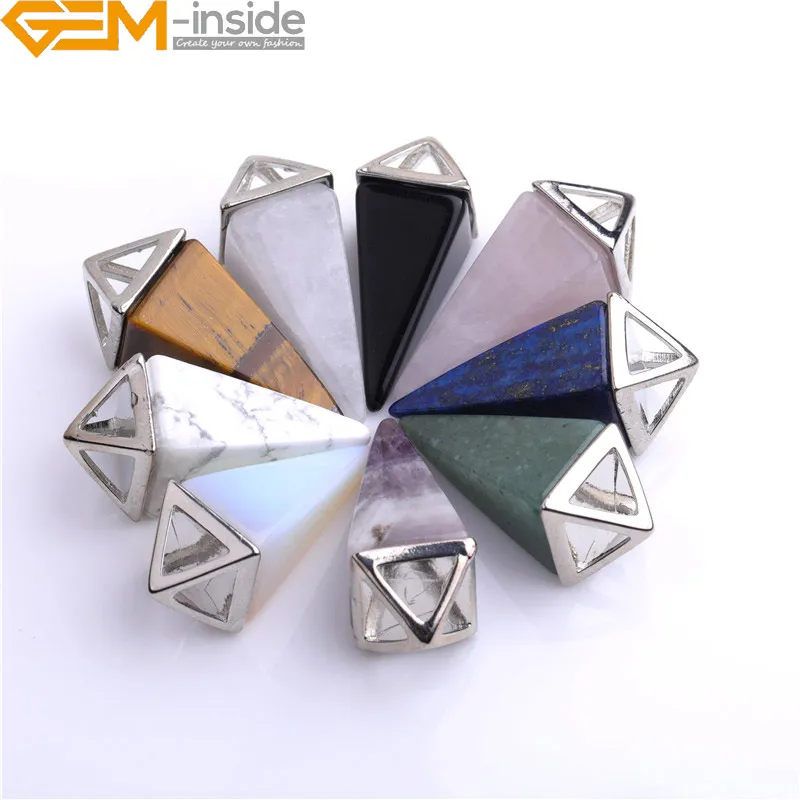 Пирамида палочка натуральный Ассорти камень приданое маятник с чакрами для