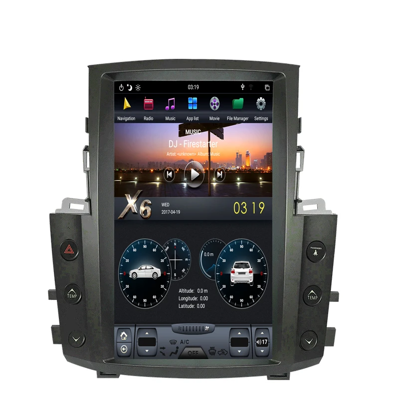 Flash Deal NAVITOPIA 12.1inch 4G+64GB Tesla Style Vertical Screen Android 8.1 Car DVD GPS Navigation for Lexus LX570 1