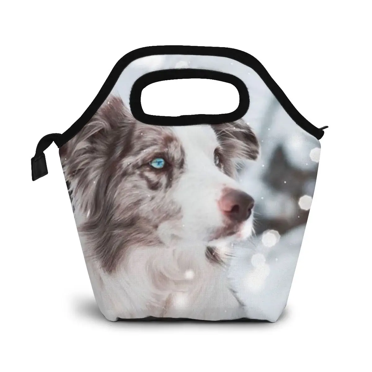 NOISYDESIGNS Термосумка Border Collie для обеда пикника школы с холодной изоляцией Bento Pouch