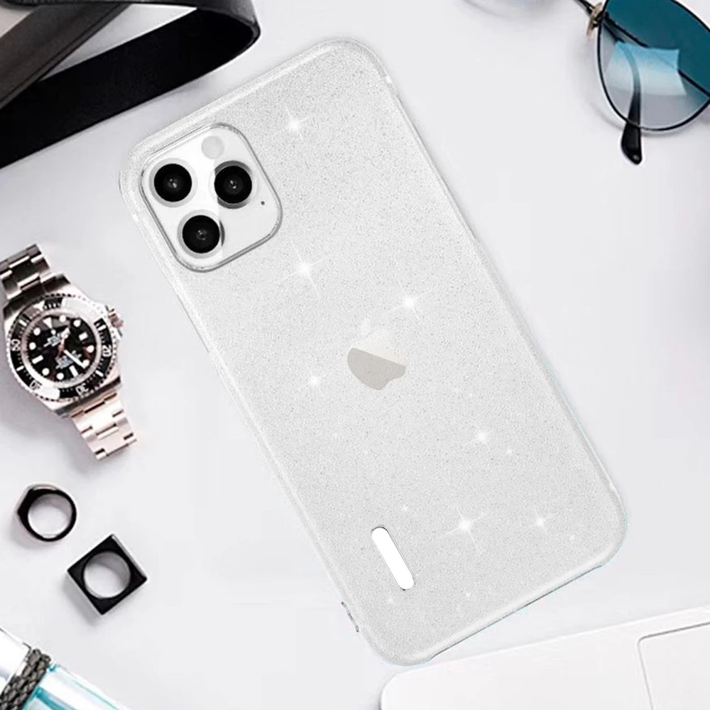 LLZ.COQUE Блестящий со стразами и пайетками жесткий чехол из поликарбоната для Iphone 11 Pro Max Премиум прозрачный защитный силиконовый чехол Fundas