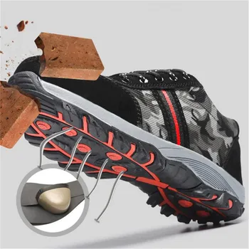 

Smash-proof and puncture-resistant casual camouflage shoes men Safety shoes deodorant wear-resistant shoes men winter boots