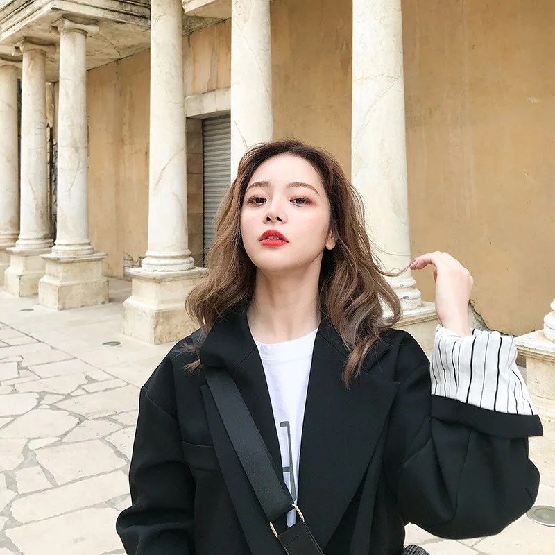 

Short-height Short Jacket Women's Small Suit 2019 New Style Spring Clothing Korean-style Loose-Fit Online Celebrity Popular Shor