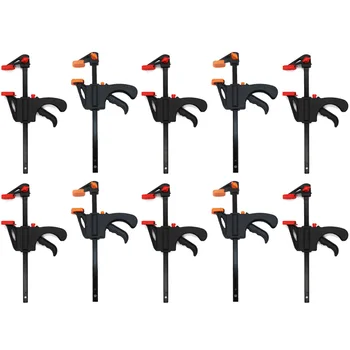 

10Pcs Clamp 4 Inch Woodworking F Clamp Clip Grip Quick Ratchet Release Bar Clamp DIY Carpentry Hand Tool