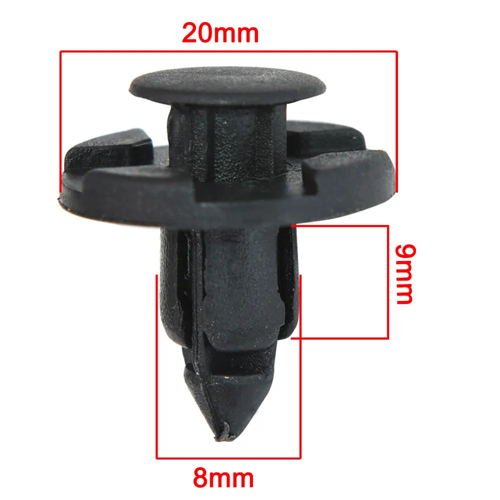 50 Teile/satz Auto Stoßstange Kotflügel Push 8mm Niet Retainer Kunststoff Auto Verschluss Clip für Universal Auto Niet Befestigungen – Detail 1
