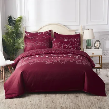 

Reactive Printing Cymbidium Patterns Bedding Set Quilt Cover Pillowcases Bed Linen for Queen King Bed Size Duvet Cover Sets