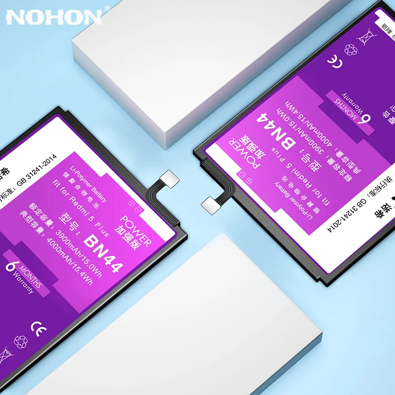 Аккумулятор NOHON для Xiaomi Redmi 5 Plus/4 Pro/Mi 4C запасная батарея Mi4C/Mi5S BN44 BN40 BM4A BM35