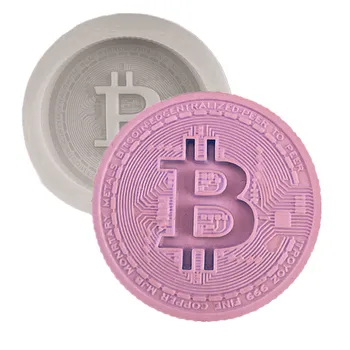 

1pc Bitcoin cake mold fondant mould cake decorating tools silicone mold DIY Kitchen Baking Tools FTM1923