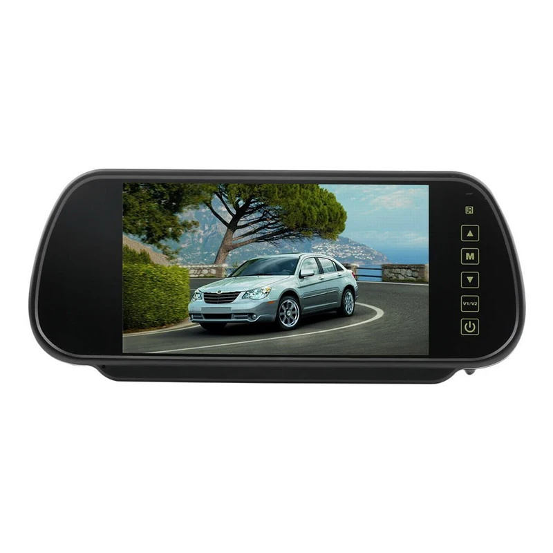 자동차 백미러 카메라 모니터, TFT LCD, 8 LED, 170 도 와이드 방수, 야간 투시경, 후진 백업 카메라, 7 인치