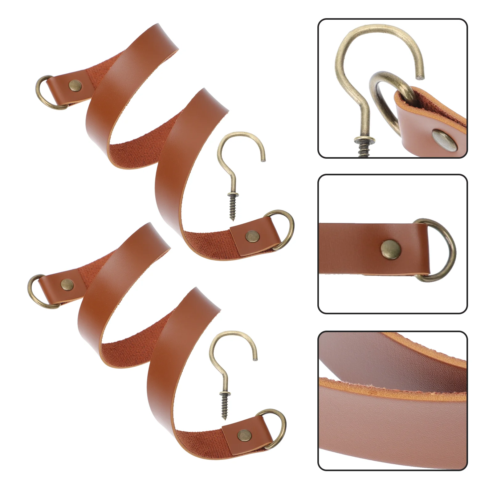 2Sets Leather Curtain Buckles Decorative Fixing Tools | Дом и сад