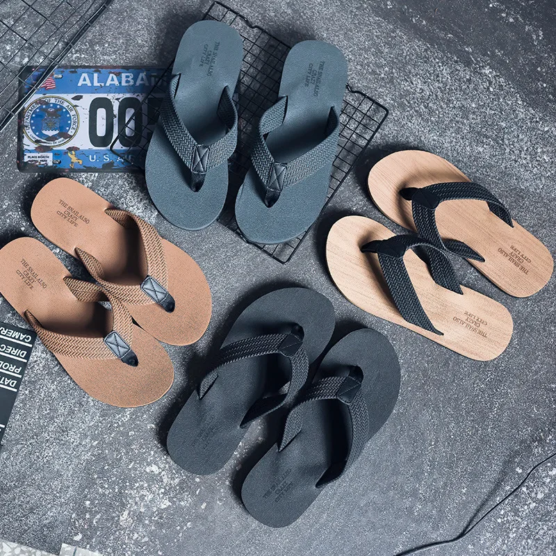 

2019 Korean-style Flip-flops Men's Wear-Resistant Sandals Trend Casual Anti-slip Slippers Export Havana Customizable