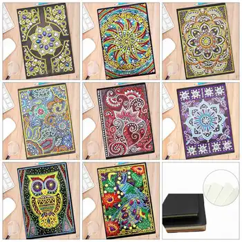 

Huacan Diamond Painting Notebooks Owl Special Shaped 5d DIY Mandala Embroidery Cross Stitch Mosaic Christmas Gift