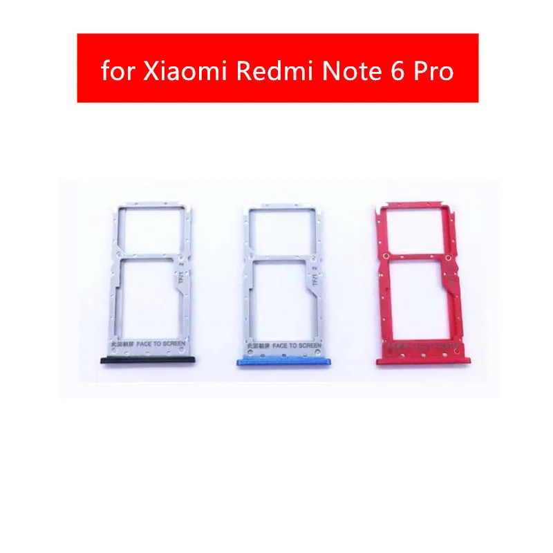 Soporte de bandeja de tarjeta para Xiaomi Redmi Note 6 Pro, adaptador de  ranura para tarjeta Micro SIM Nano SIM SD, piezas de repuesto de reparación  - AliExpress